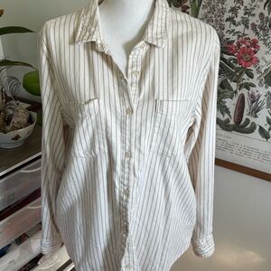 Carly Jean Striped Button-Up Shirt XL